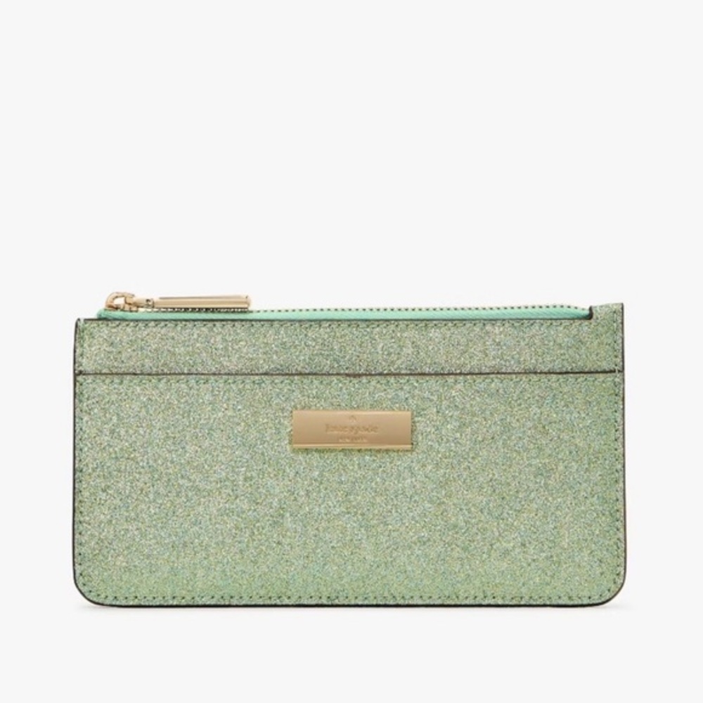Kate Spade Kenzie Boxed Glitter Large Slim Wallet Cardholder